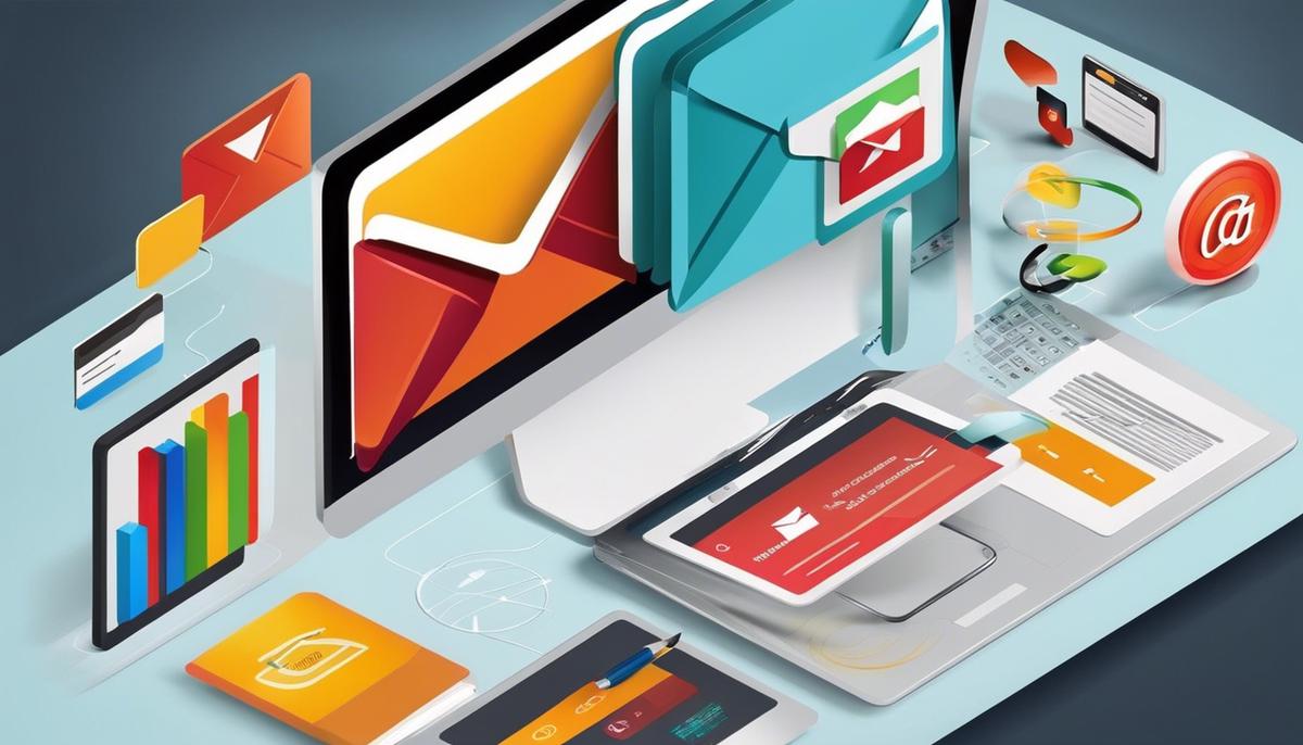 Imagem ilustrando diferentes tecnologias e ferramentas de email marketing